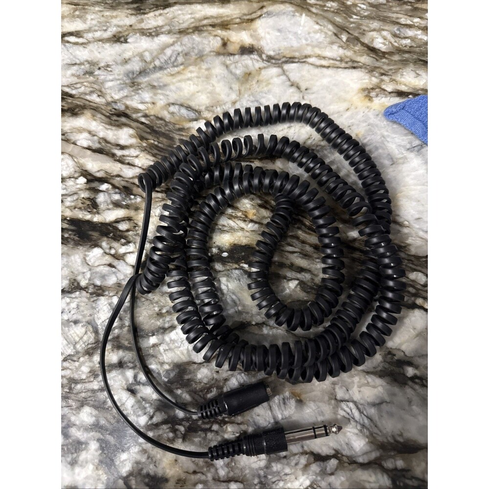 Coiled Extension 6.35mm STEREO PLUG To 3.5mm STEREO MINI JACK